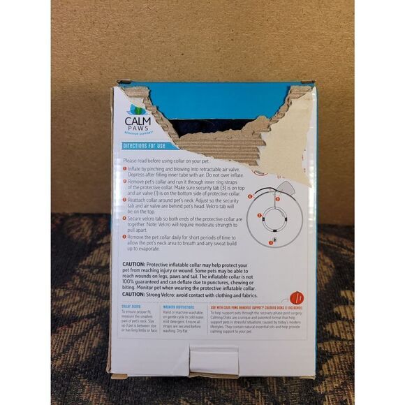 Calm Paws Behavior Support Premium Inflatable Protective Collar- Size Medium - Picture 5 of 7